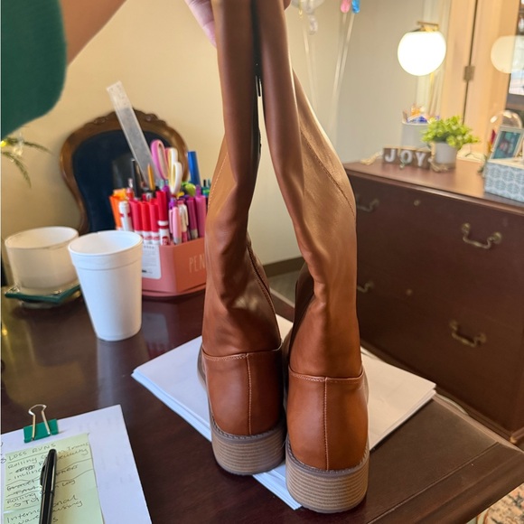 Pierre Dumas Brown Combat & Moto Boots - Picture 2 of 5